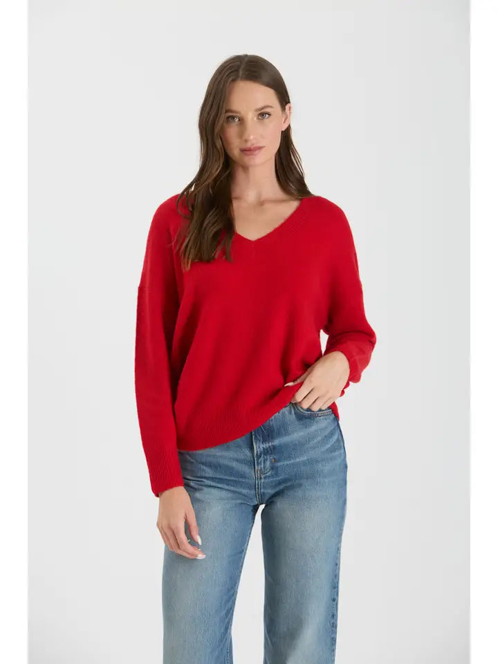 Nori Red Knit Sweater