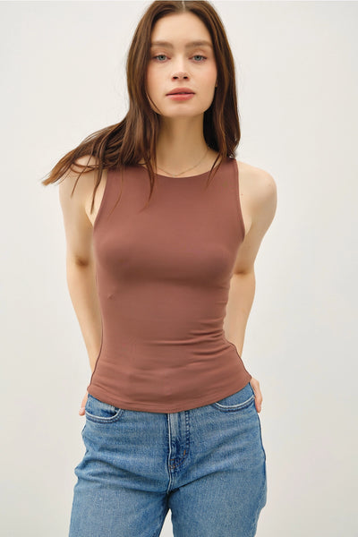 Nellie Chocolate  Brown Tank