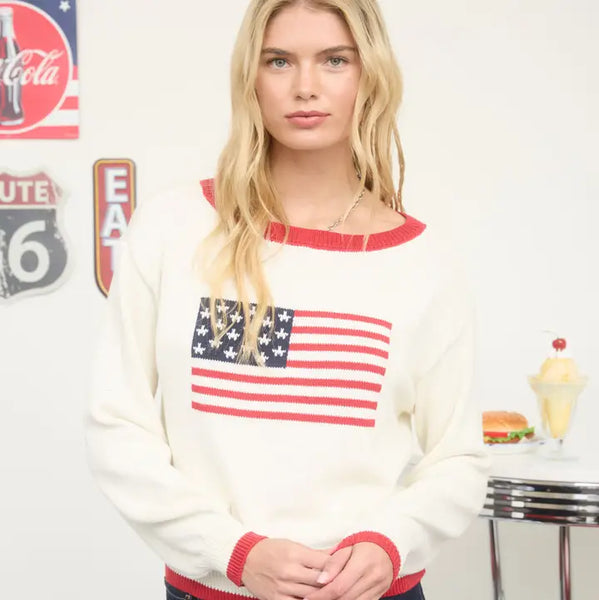American Flag Sweater