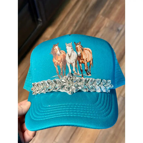 Rhinestone Horse Hat