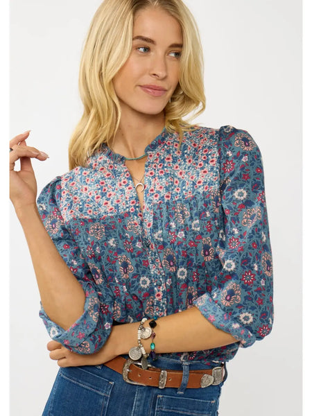 Quilted Yoke Blouse