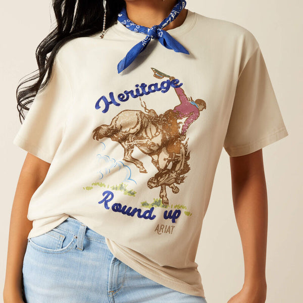 Blue Embroidered Roundup Tee Shirt