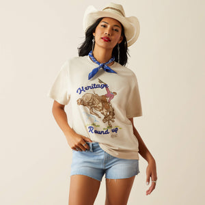 Blue Embroidered Roundup Tee Shirt