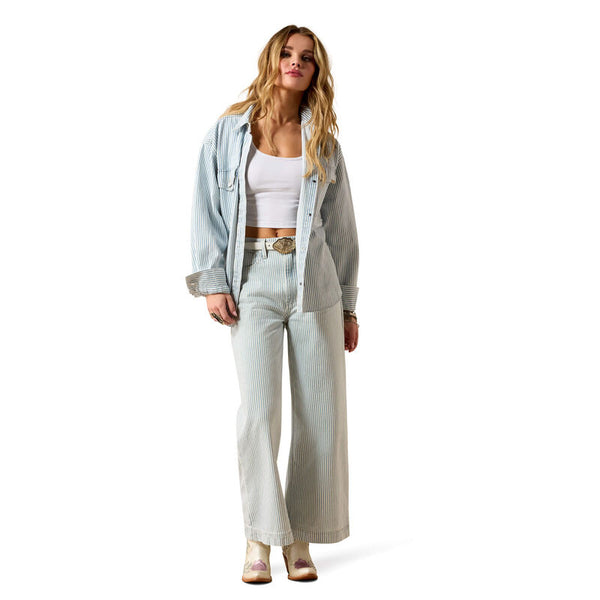 Ariat Ticking Stripe Wide Leg Jeans