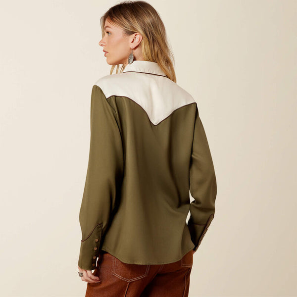 Ariat Olive Western Shirt