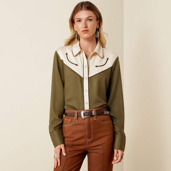 Ariat Olive Western Shirt