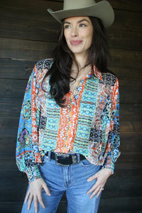 Patchwork Boho Top