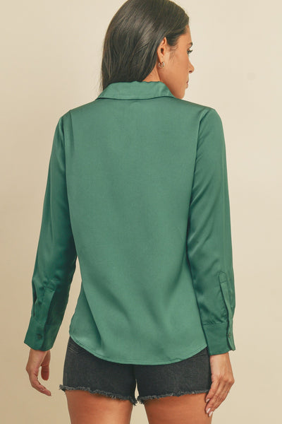 Forest Satin Blouse