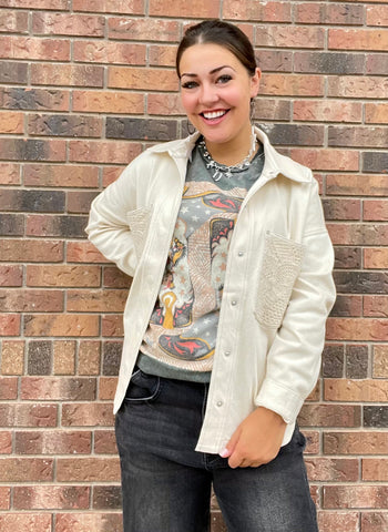 Crochet Pocket Shacket