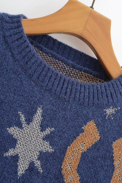 Blue Cowboy Knit Sweater