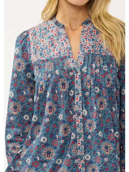 Quilted Yoke Blouse