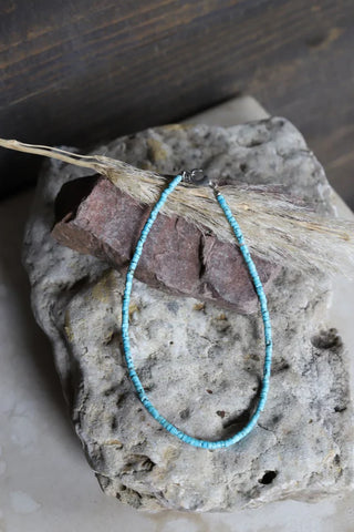 Heishi Blue Turquoise Necklace