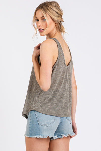 Olive Knit Tank Top