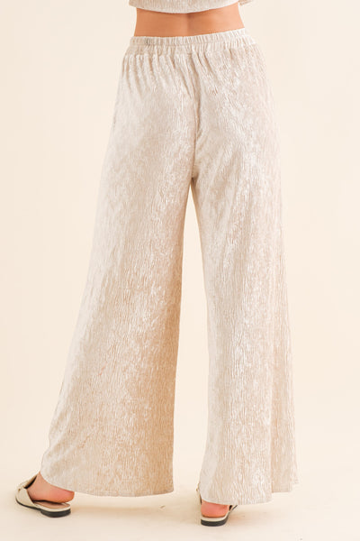 Wave Velvet Champagne Pants