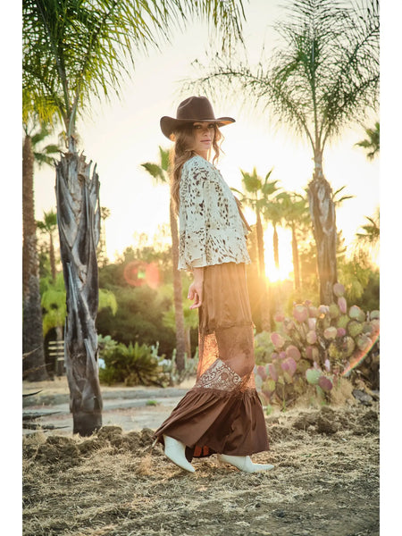 Cow Print Denim Jacket