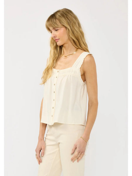 Dobie Pintuck Lace Tank