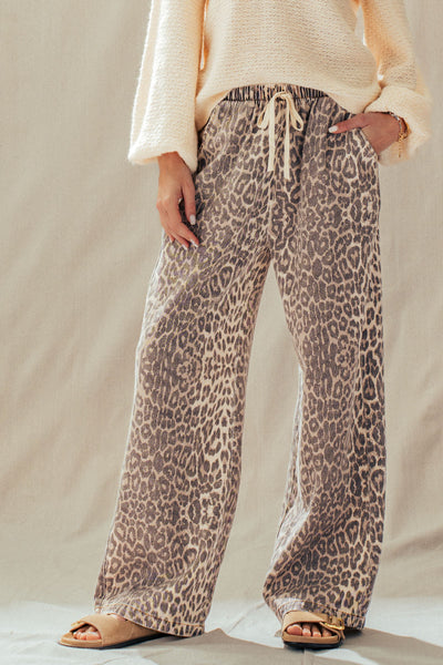 Cotton Leopard Pants