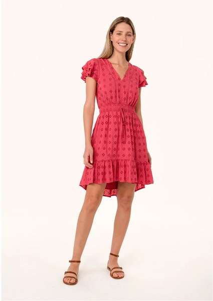 Fuchsia Eyelet Dress