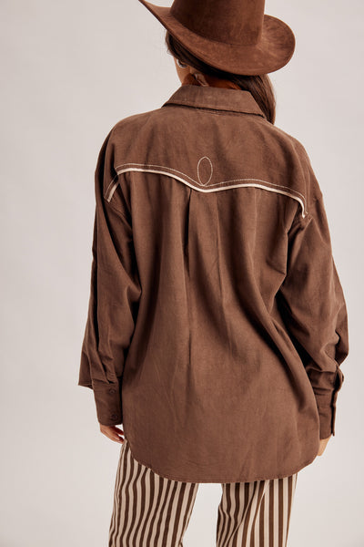 Vermillion Corduroy Western Shirt