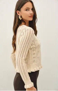 Matilda Crochet Knit Cardigan