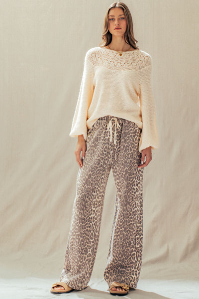 Cotton Leopard Pants