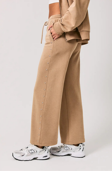 Taupe Studded Knit Pants