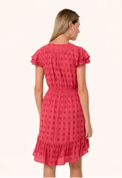 Fuchsia Eyelet Dress