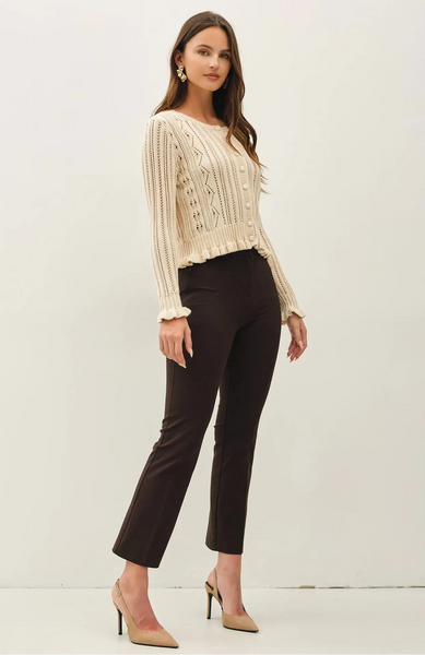 Matilda Crochet Knit Cardigan