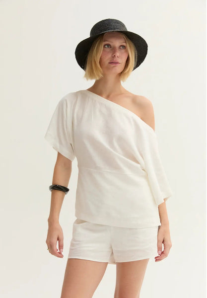 Elena Linen Blend Top