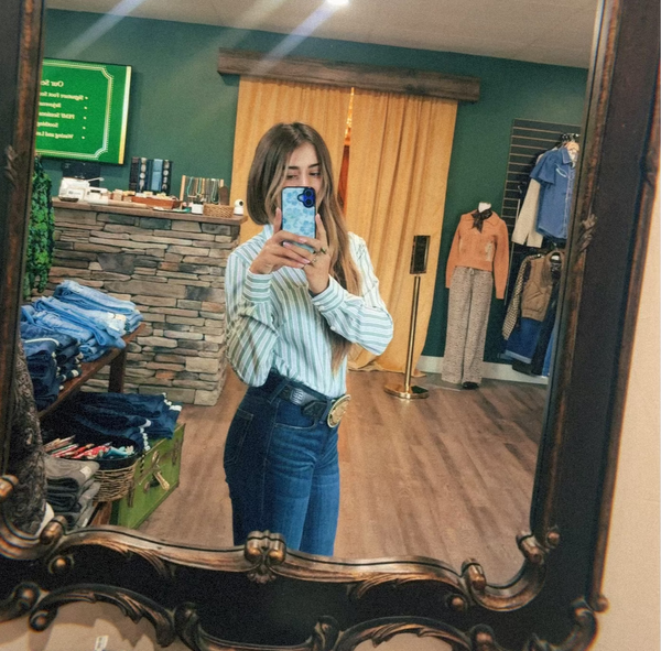 Ariat Kirby Pro Green Stripe Shirt