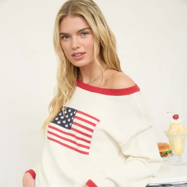 American Flag Sweater