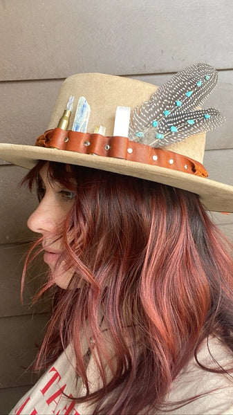 Turquoise Hat Feather