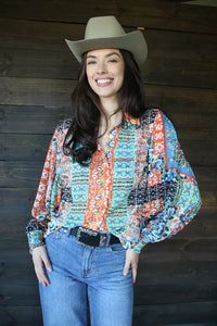 Patchwork Boho Top