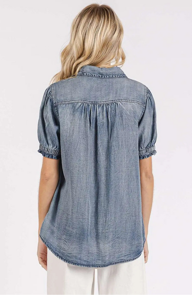 Washed Chambray Denim Shirt