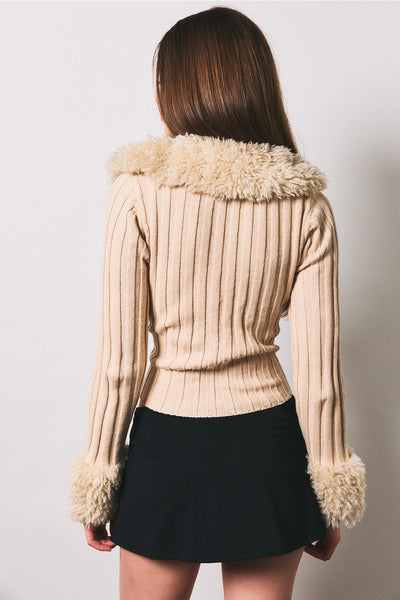 Dominic Faux Fur Sweater Jacket