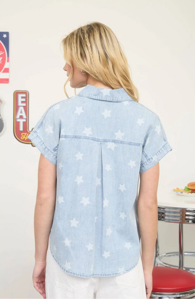 Denim Star Blouse