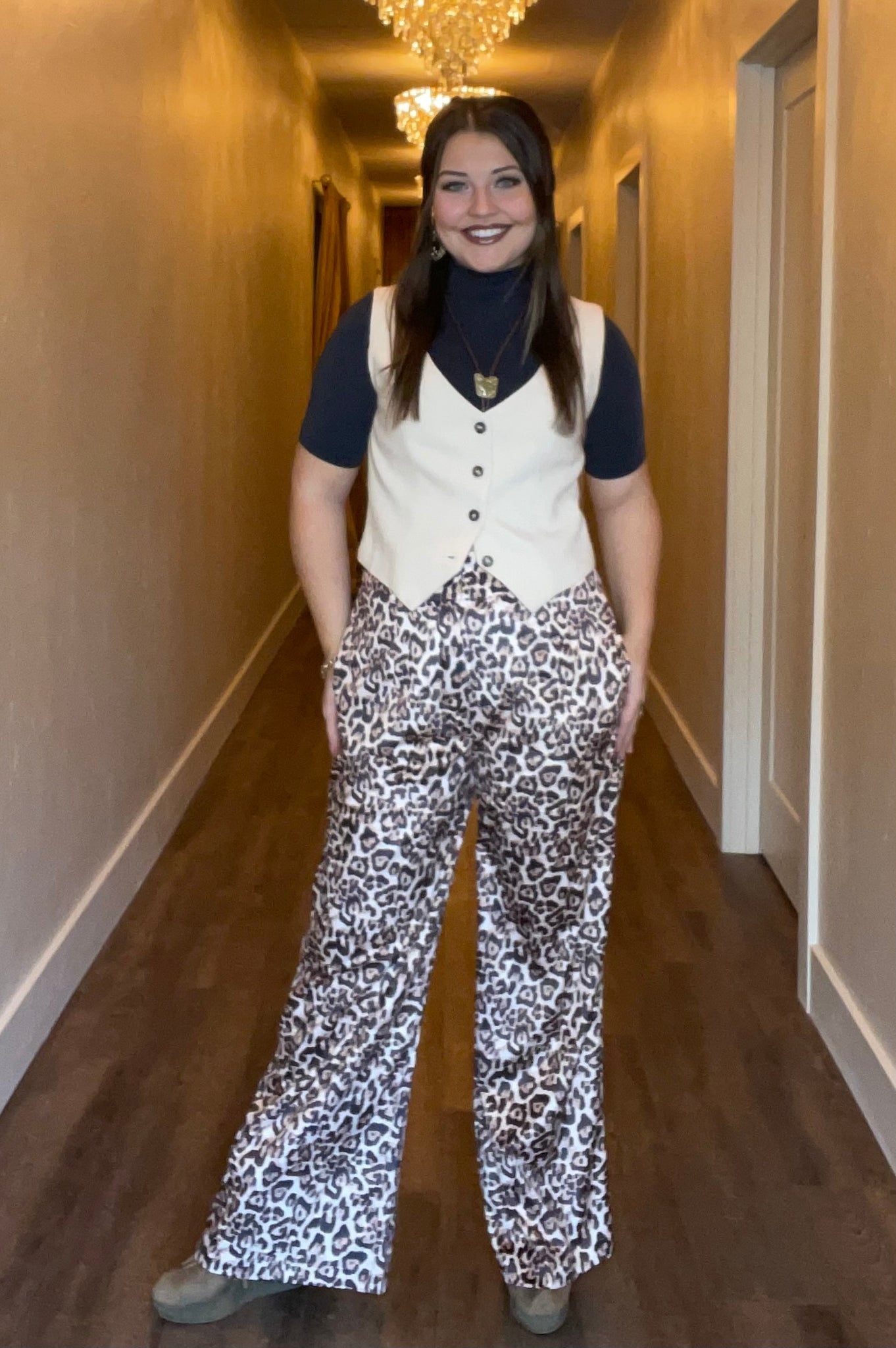 Velvet Cheetah Trouser Pants