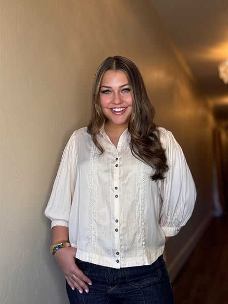 Saratoga Lace Applique Blouse