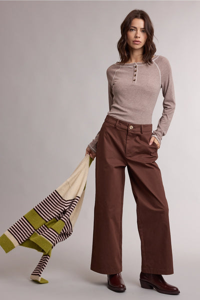 Scallop Trim Henley Top