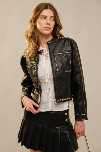 Biker Babe Faux Leather Jacket
