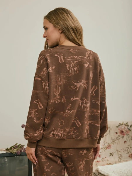 Raya Western Knit Top