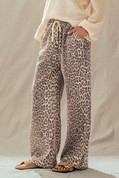 Cotton Leopard Pants