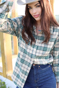 Delancey Western Green Flannel Shirt