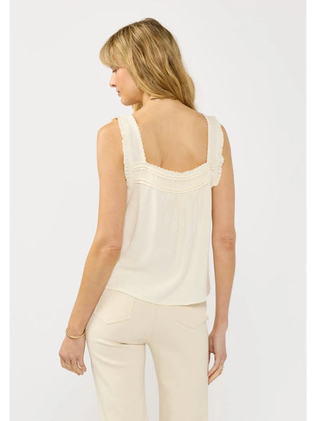 Dobie Pintuck Lace Tank