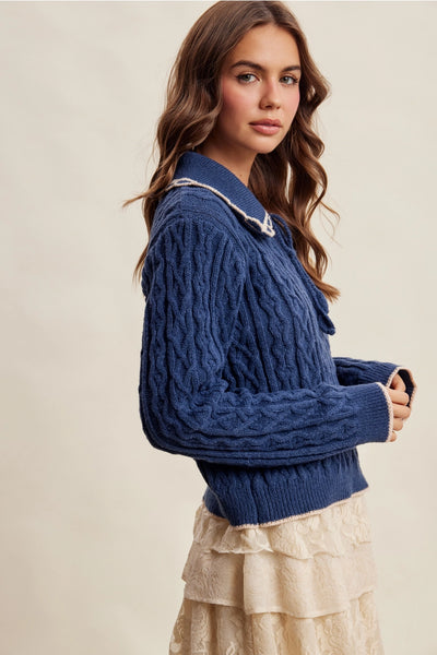 Scalloped Collar Sweater
