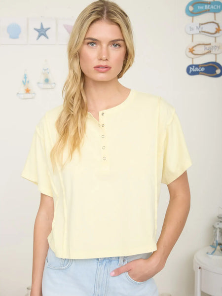 Sunny Yellow Knit Top