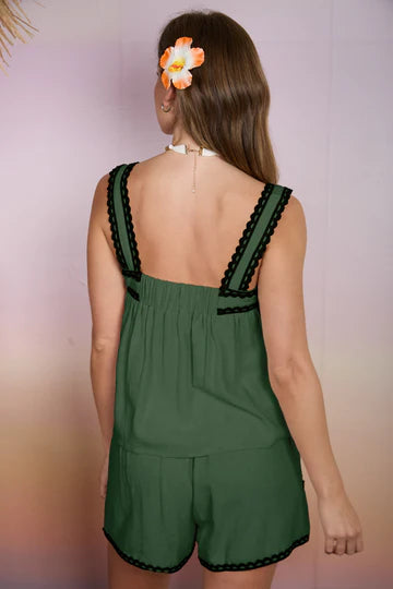 Juniper Scalloped Top