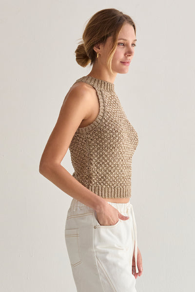 Jemma Basket Weave Halter Top
