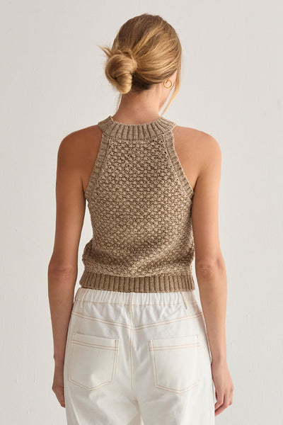 Jemma Basket Weave Halter Top