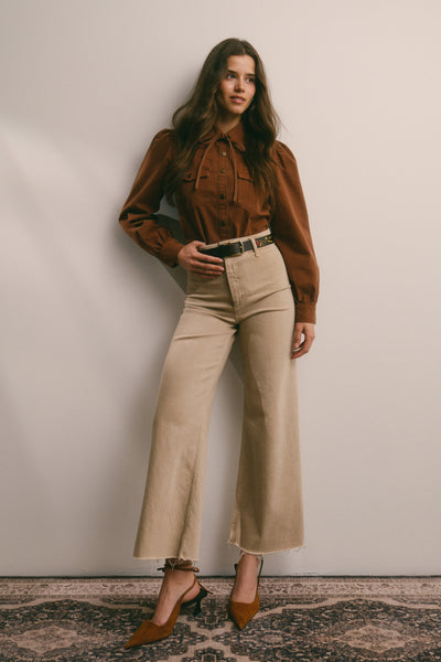 Brinley Mocha Denim Shirt